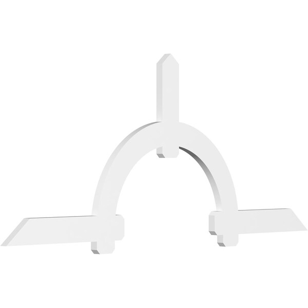 Ekena Millwork Ericson Architectural Grade PVC Gable Bracket, 108"W x 45"H x 2"D x 6"F, 10/12 Pitch GBP108X45X0206ERI00 - main